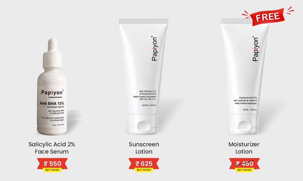 Buy AHA BHA 15% Serum + Sunscreen Lotion Get Moisturizing Lotion Free
